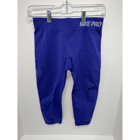 Womens Sz Medium Nike Pro Dri Fit Training Leggings Crop Capri Running Pants - Picture 1 of 4